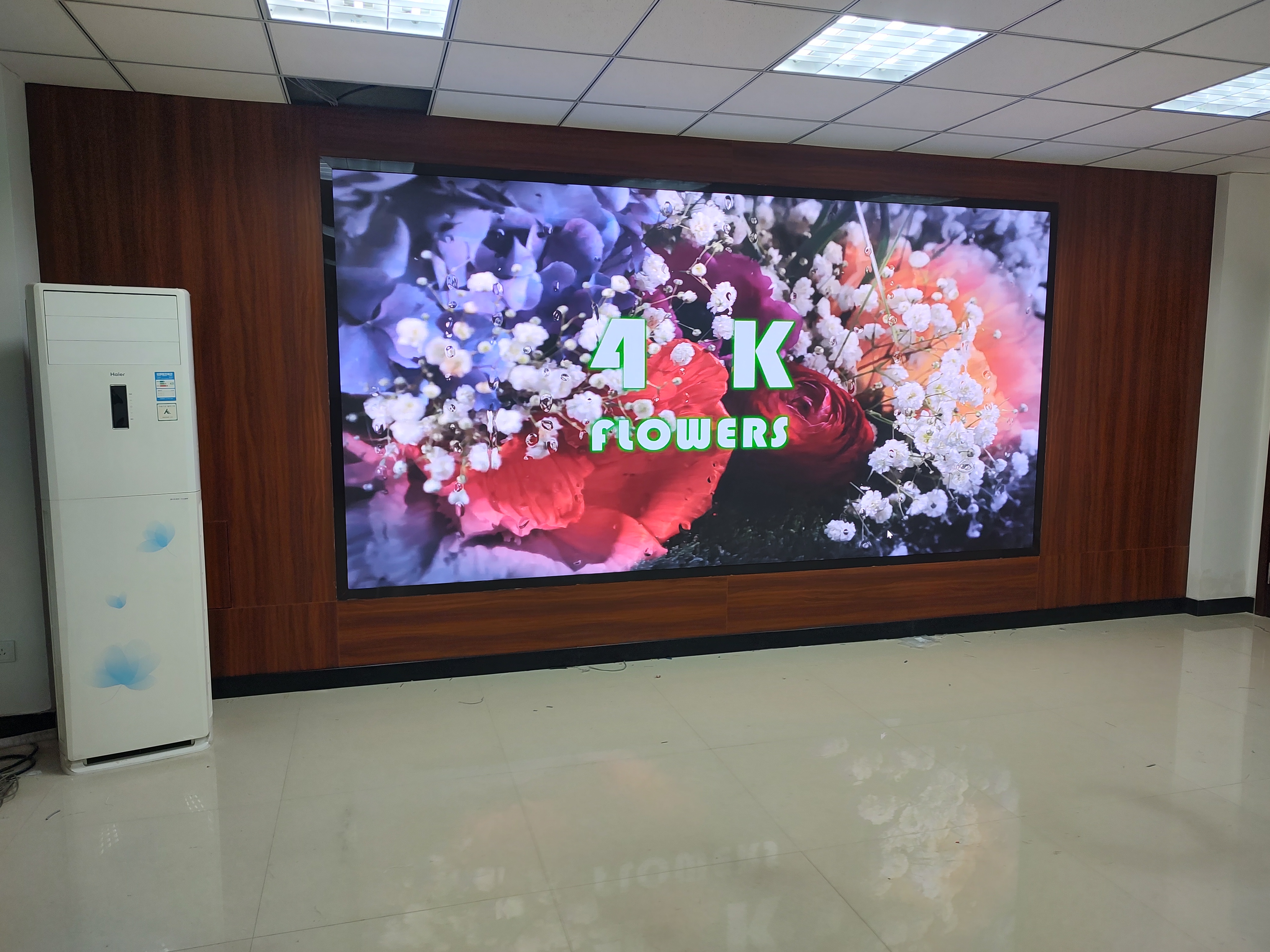 沈阳某单位室内P1.53LED屏完毕