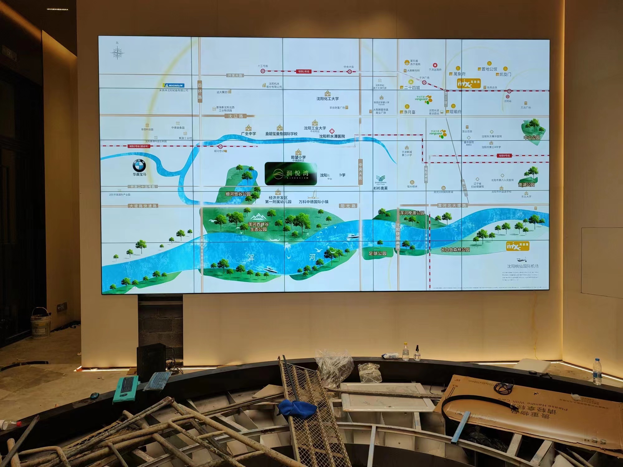 沈阳某公司25快1.7mm拼接屏项目