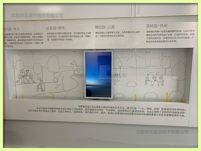 山东某售楼处轨道屏项目完工-32寸3米轨道屏